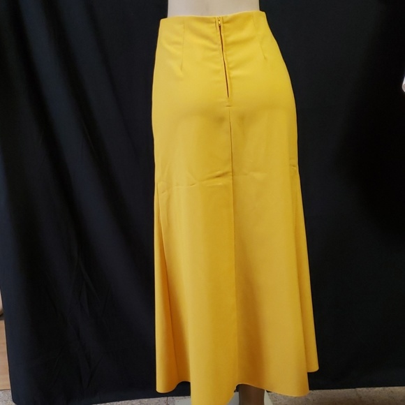 Wall St yellow Long skirt back zipper size Small - Picture 4 of 7